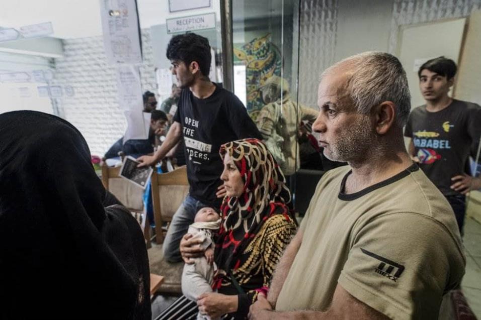 El Victoria Social Center de Atenas es otro de los centros que da cobertura a los refugiados sin recursos. Desde comidas hasta clases de boxeo. ANGEL LOPEZ SOTO