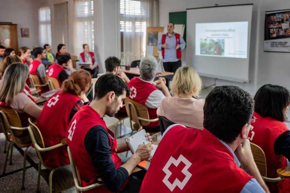 Reunión de las distintas entidades de Cruz Roja que operan en Grecia para atender y asistir a los miles de refugiados que viven en el país. ANGEL LOPEZ SOTO