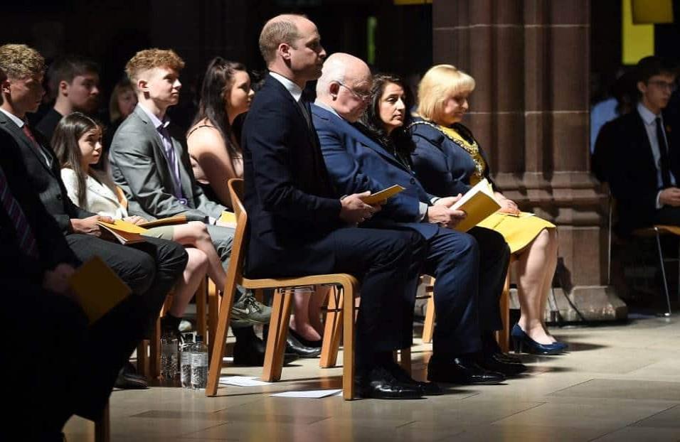 El príncipe Guillermo, Duque de Cambridge, atiende la conmemoración de las víctimas del atentado de Manchester en la catedral. WPA POOL GETTY IMAGES