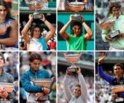 Rafael Nadal y sus once títulos en Roland Garros