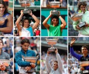 Rafael Nadal y sus once títulos en Roland Garros