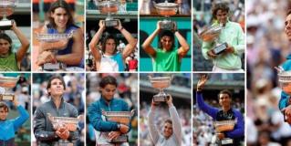 Rafael Nadal y sus once títulos en Roland Garros