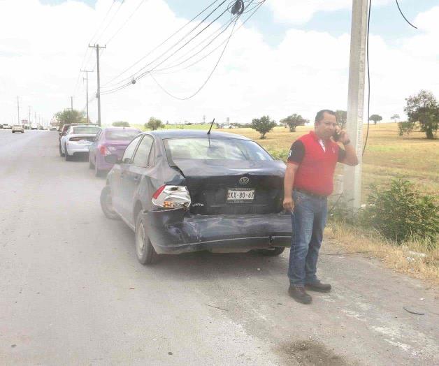´Correlona´ le da un trancazo por alcance ´Correlona´ le da un trancazo por alcance