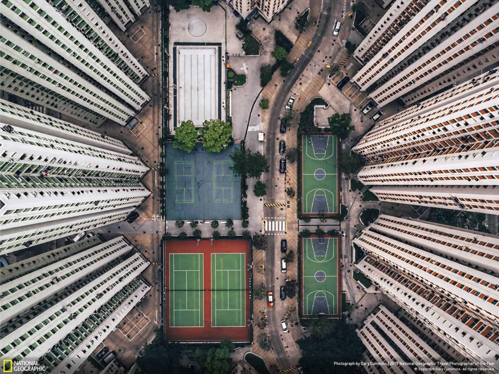 Mención de honor (ciudades). Fotografía aérea en Hong Kong