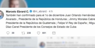 Ebrard confirma primeros asistentes a ceremonia del 1 de diciembre