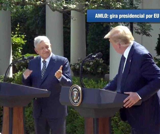 Destacan AMLO y Trump puesta en marcha del T-MEC Destacan AMLO y Trump puesta en marcha del T-MEC