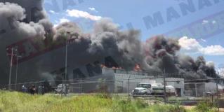 Causa gran movilización incendio de maquiladora