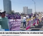 Puebla | Familiares de Luna Sofía bloquean Periférico Sur, a la altura de Ciudad Judicial