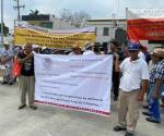 Protestan ‘huleros’ en Día del Trabajo en Altamira