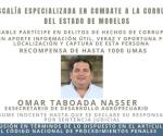 Búsqueda de exfuncionario por corrupción en Morelos