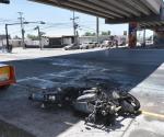 Consume fuego una motocicleta