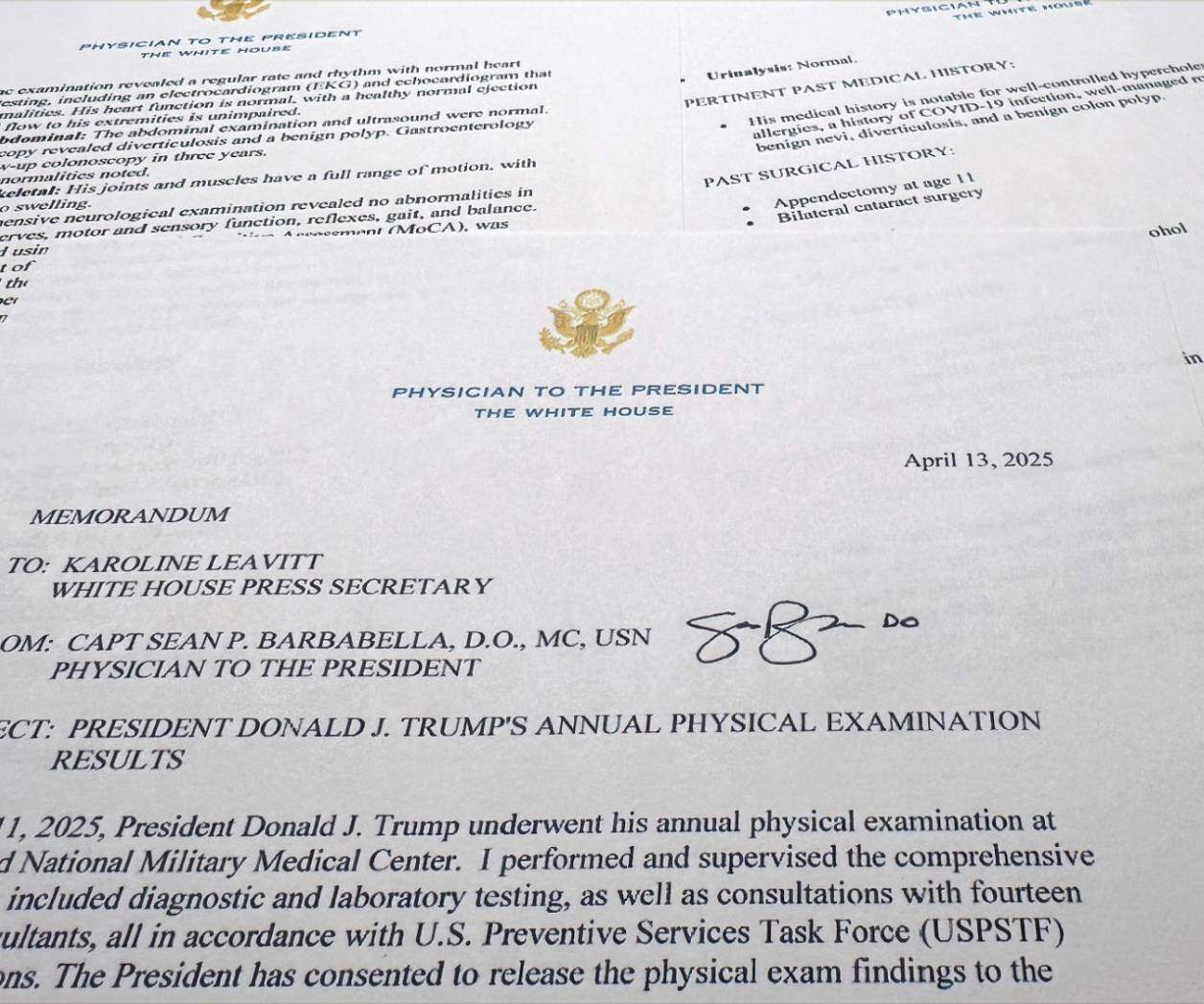 Trump está en plena forma para ser comandante en jefe, dice su médico tras examen físico