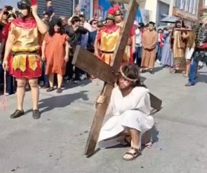 Se realiza viacrusis en la Concatedral en Reynosa como parte de la Semana Santa