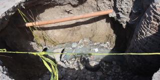 DOS GIGANTESCOS SOCAVONES en la colonia Margarita Maza de Juárez; en Reynosa