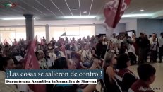 ¡Las cosas se salieron de control durante una asamblea de Morena!">