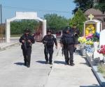 Acciones de seguridad en panteones para el Día de las Madres en Miguel Alemán