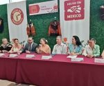 Conferencia de prensa con la secretaria de Desarrollo Económico, Ninfa Cantú Deándar, autoridades del IMPI, y la presidenta municipal de Tampico, Mónica Villarreal.