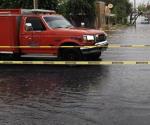 Fuerte lluvia en Miguel Alemán