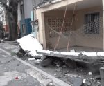 Colapsa fachada por lluvias en Río Bravo, Tamaulipas