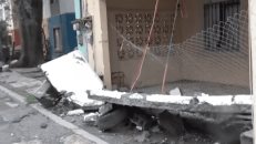 Colapsa fachada por lluvias en Río Bravo, Tamaulipas">
