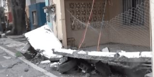 Colapsa fachada por lluvias en Río Bravo, Tamaulipas
