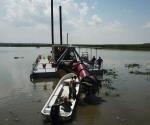 Realizan saneamiento de la Laguna de Champayán