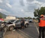 Choque entre cinco vehículos deja saldo de heridos en Santiago