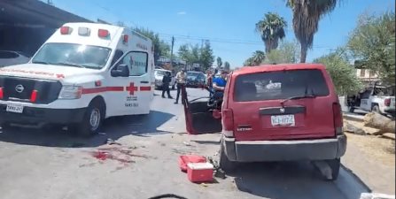 Accidente vehicular en el boulevard Rodolfo Garza Cantú