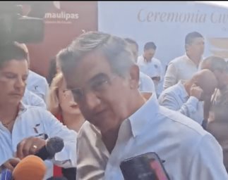 Entrevista con el gobernador de Tamaulipas, Américo Villarreal, en Palacio de Gobierno.