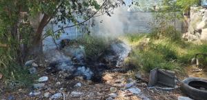 Arde terreno baldío en Balcones de Alcalá