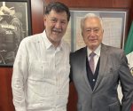Manuel Bartlett visita a Noroña en el Senado