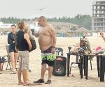 Sorprende ritual en Playa Miramar