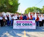 Inaugura Nataly pavimentación
