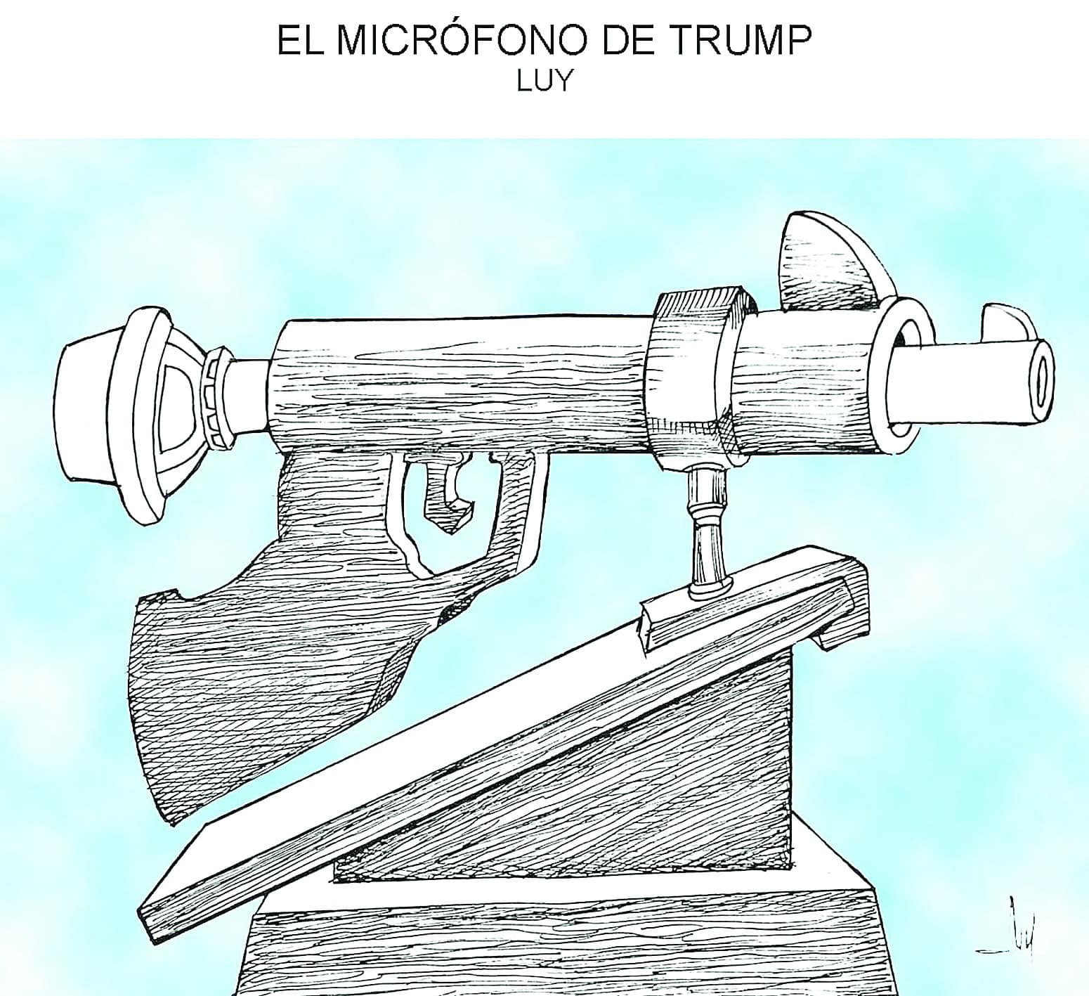 El micrófono de trump