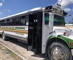 Se incendia camión de transporte público