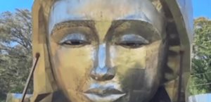 Invitan a conocer de cerca la monumental Virgen de El Chorrito antes de su instalación