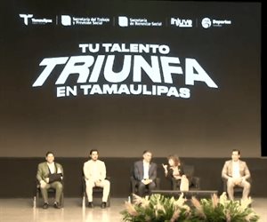 Ceremonia Tu talento Triunfa en Tamaulipas Premio Estatal de la juventud y Premio Estatal del Deporte 2025.