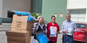 Entregan material sanitario a hospital