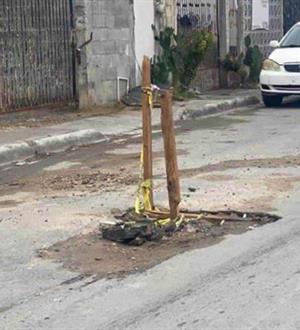 Reparan fuga de agua pero dejan gran hueco