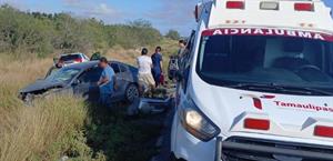 Choque dejó dos heridos en carretera San Fernando-Reynosa