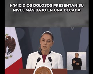 Claudia Sheinbaum anuncia menos homicidios en México