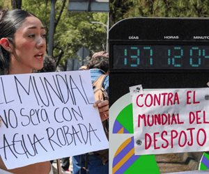 Protestan en la CDMX por la Copa del Mundo de 2026