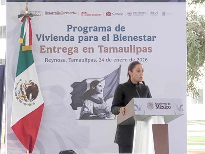 “México siempre será un país libre, independiente y soberano”, afirma Sheinbaum desde Reynosa