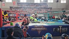 Luchadores y aficionados desafian las bajas temperaturas">