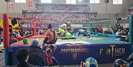 Luchadores y aficionados desafian las bajas temperaturas