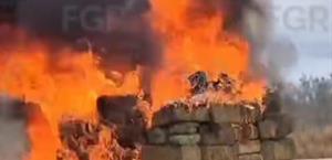 Incinera FGR objetos de delito en la frontera