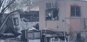 Controlan incendio de vivienda móvil