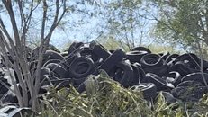 Vecinos temen brote de enfermedades por botadero de llantas">