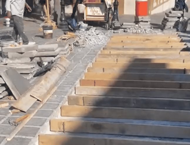 Entregan obra y la vuelven a modificar en zona centro