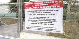 Laboran bajo protesta trabajadores del Centro de Salud Valle Hermoso